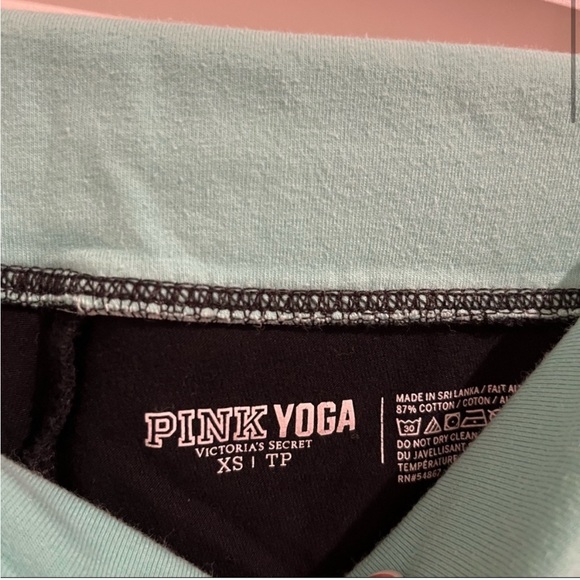 Pink Victoria's Secret fold over sequins yoga leggings size extra small - XS - Picture 2 of 6